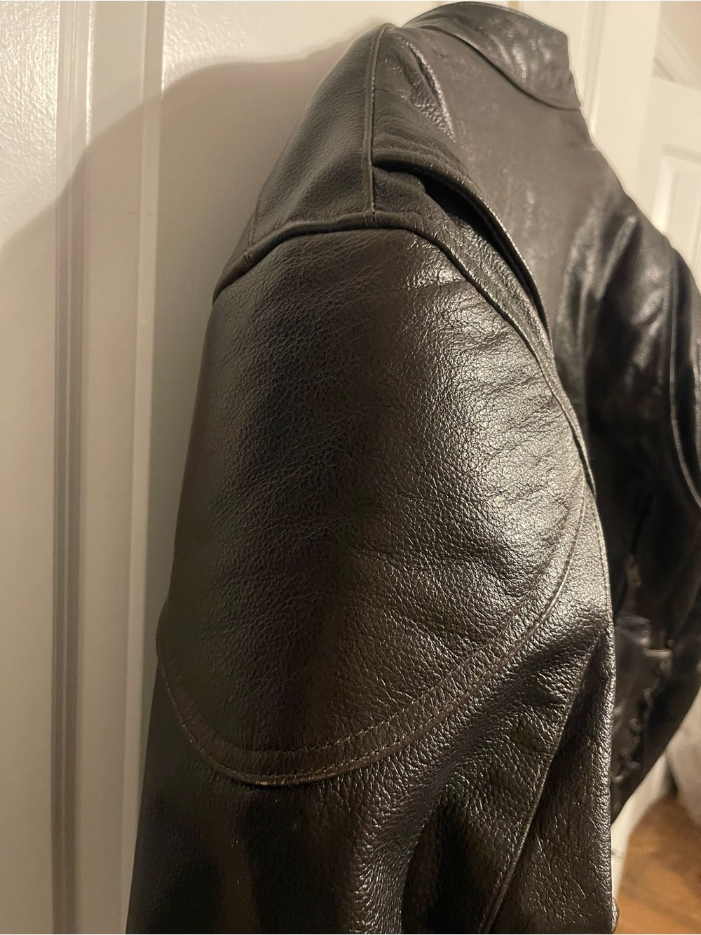 Men's Brown Leather Performance Riding Jacket - Picture 15 of 16